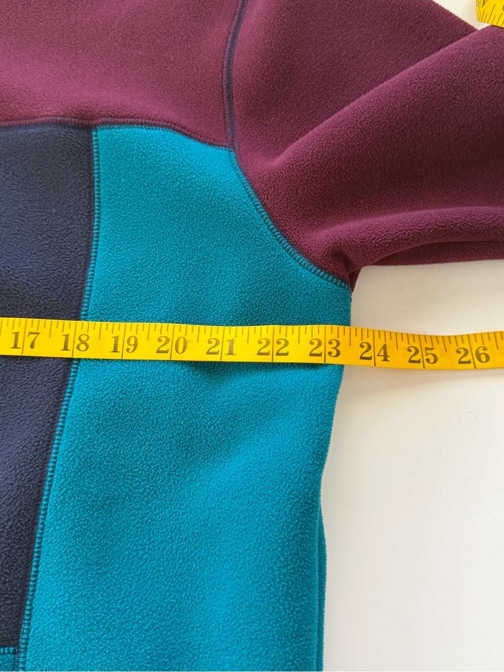 Vintage 1990s Susan Bristol Colorblock Fleece Jacket Coat Medium Retro. - Picture 10 of 11